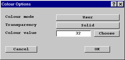 Colour Options Dialog - User Colour