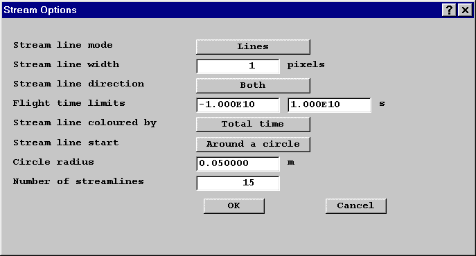 Stream Options - Start along a line