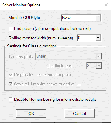 Image: SOLVER
    MONITOR OPTIONS