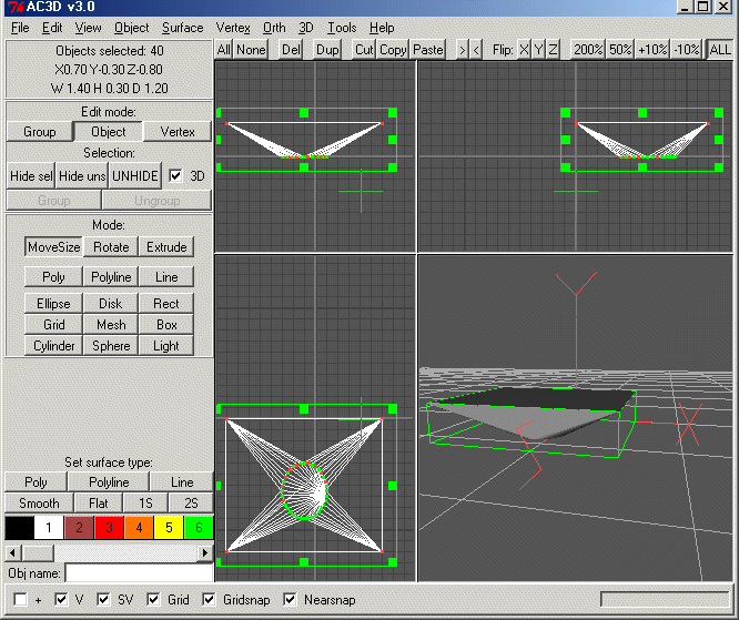 transiotion region selected