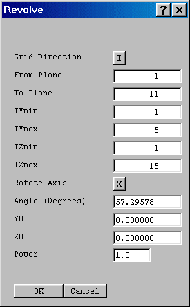 The revolve menu